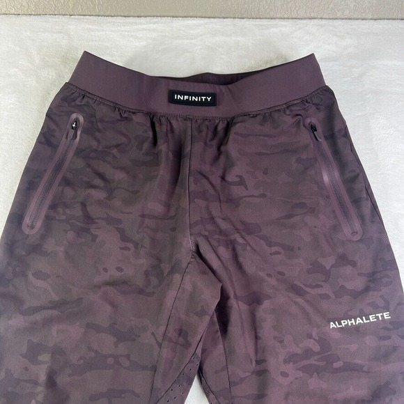 Alphalete Infinity Tech Joggers Camo Purple Pants Stretch Breathable Elastic Men - Picture 1 of 16